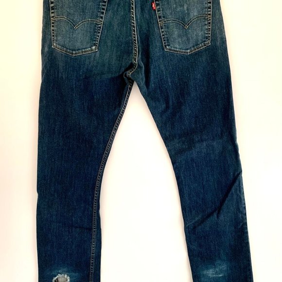 Levis 511, good condition, worn to perfect comfort softness.  Deep blue - Picture 10 of 10